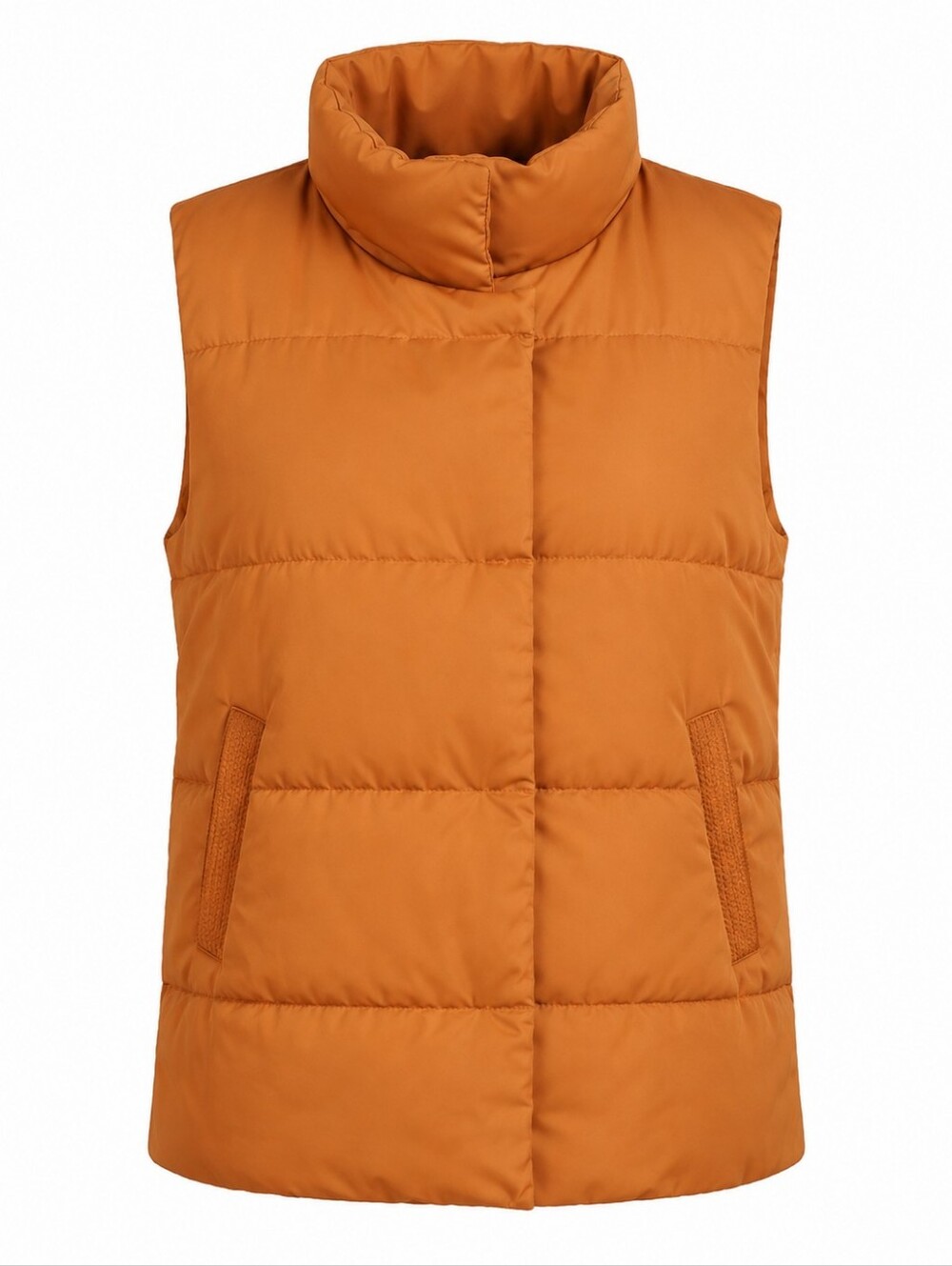 GIBSON LATIMER | Women's Rust Orange Puffer Vest Snaps Pockets Gorpcore | XL